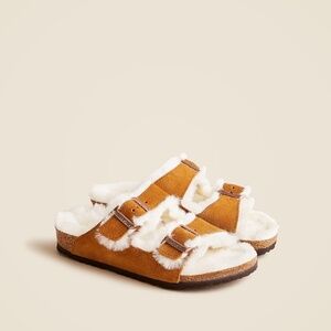 BRAND NEW in BOX JCREW Kids' Birkenstock® Arizona shearling sandals shoes US K12